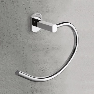 Towel Ring Polished Chrome Curved Towel Ring Gedy ED70-13